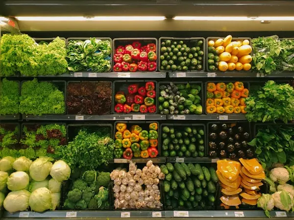 Fresh vegetables at market