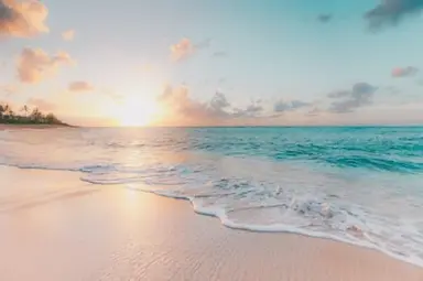 Tropical beach island resort